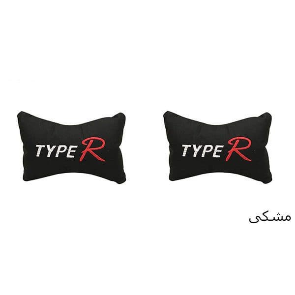بالش پشت گردنی خودرو تایپر Typer مشکی (2 عددی) — تصویر ۲