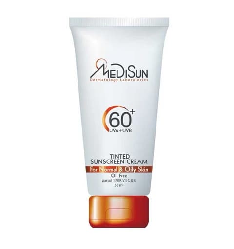 کرم ضد آفتاب مدیسان رنگی SPF60+ پوست معمولی و چرب