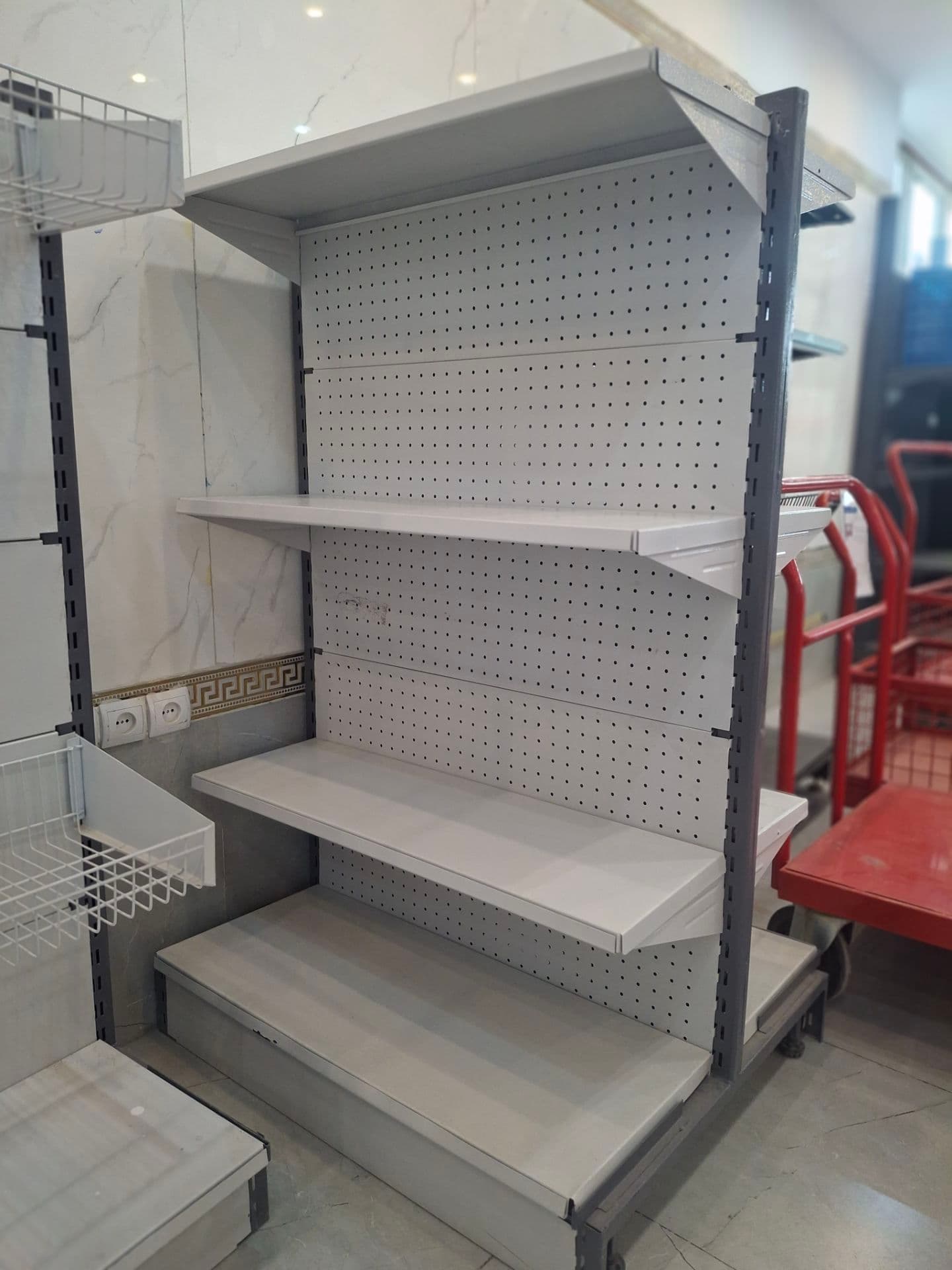 قفسه سوپری دو طرفه 4 طبقه 95×30 ارتفاع 160 — تصویر ۴