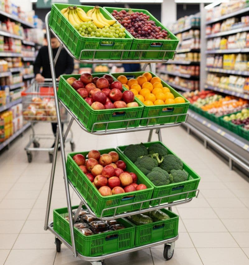 استند میوه و سبزی 8 سبد 17kg — تصویر ۲