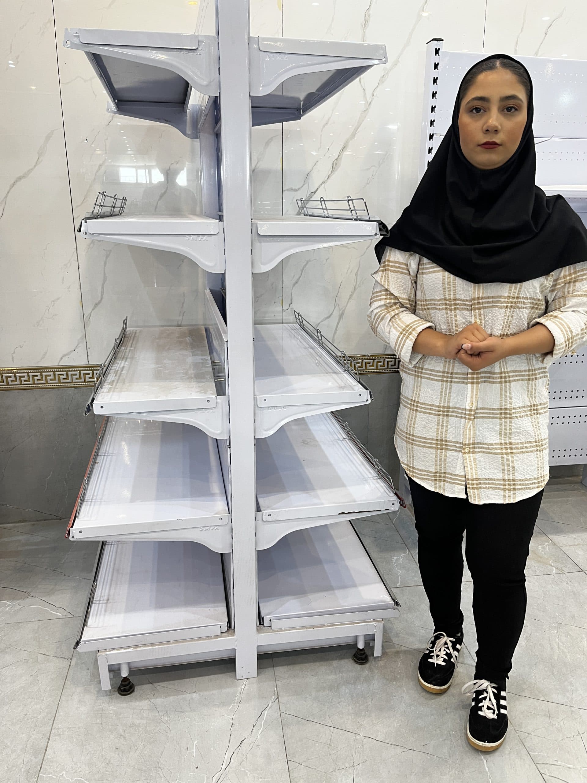 قفسه هایپری دو طرفه 4 طبقه 95×30 کف 40 ارتفاع 160 — تصویر ۳
