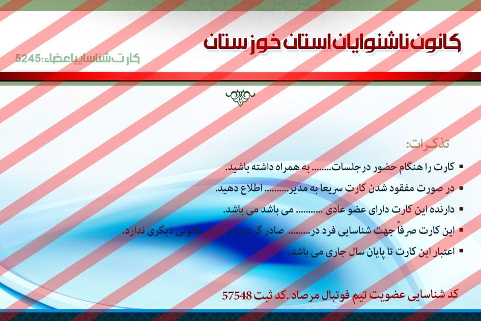 کارت لایه باز شناسایی سازمان psd — تصویر ۳
