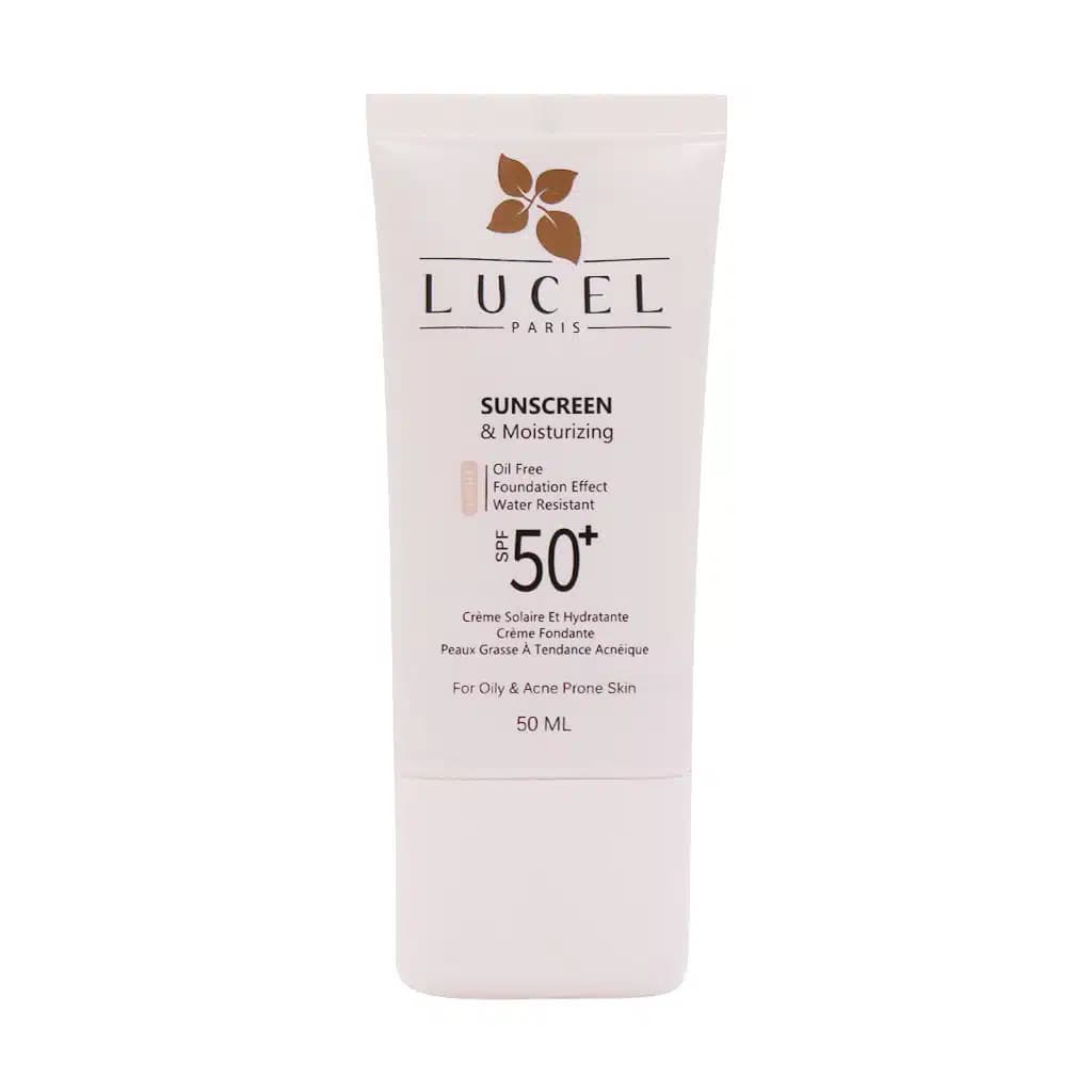 کرم ضد آفتاب و مرطوب کننده SPF50 پوست چرب و مختلط لوسل 50 میلی لیتر