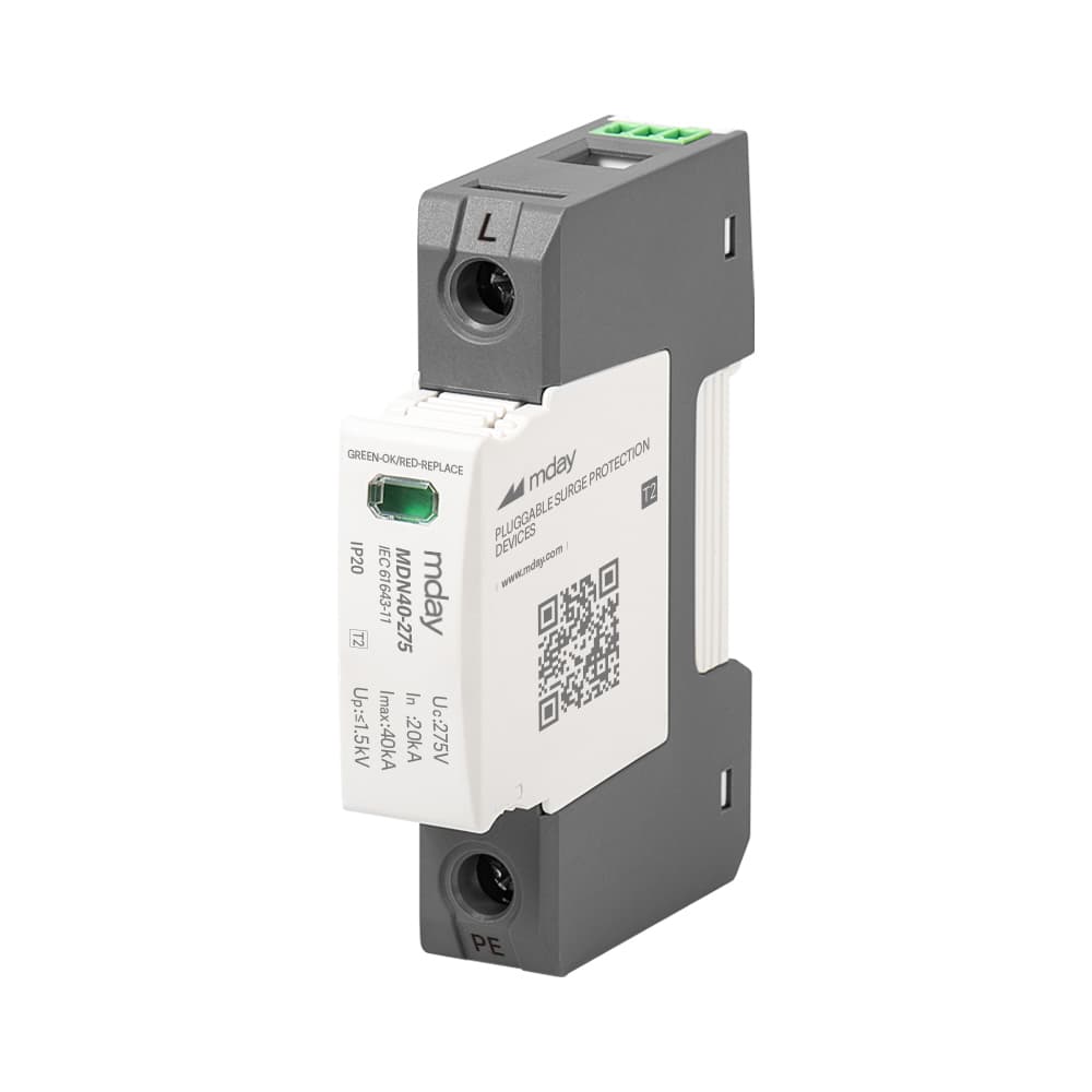 سرج ارستر 40 کیلوآمپر، 275 ولت، 1 پل، برند Mday، مدل MDN40-AC-1P — تصویر ۲