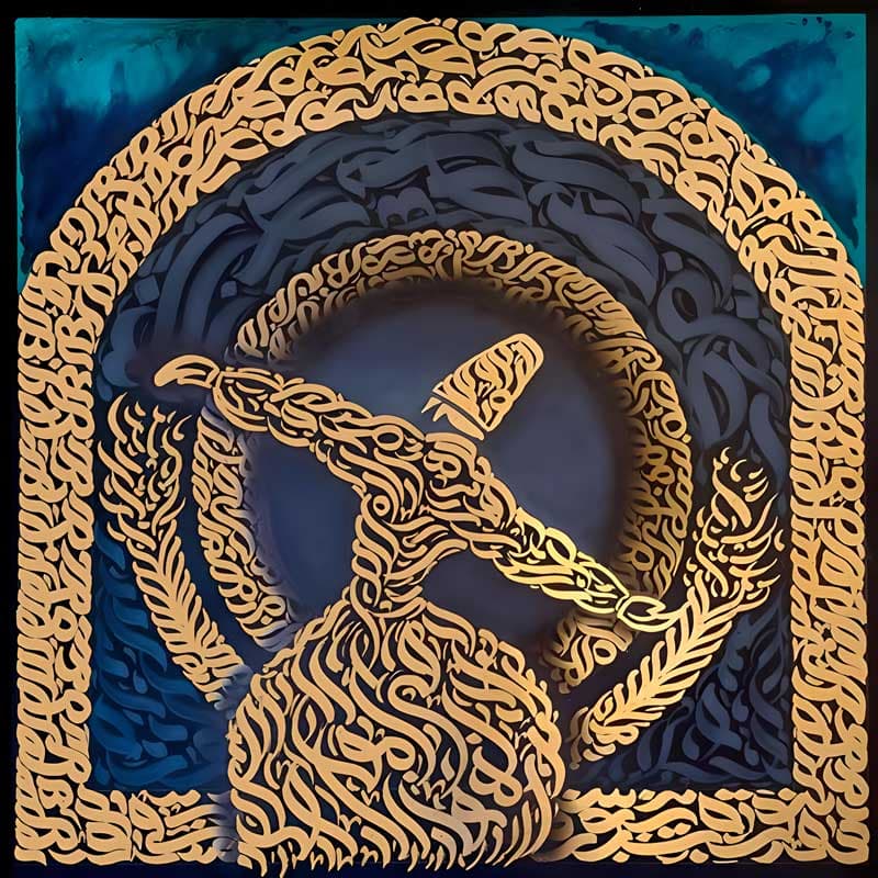 تابلو نقاشیخط صوفی گری — تصویر ۲