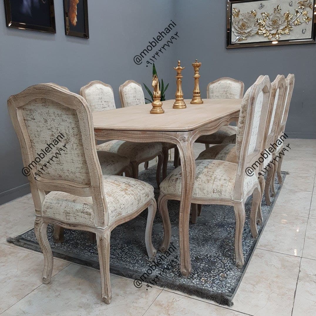 ناهار خوری ۸ نفره مدل فرانسوی ابزاری — تصویر ۶