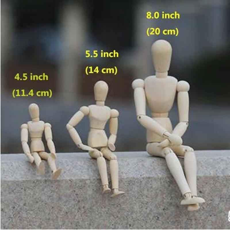 آدمک چوبی طراحی سایز 14 سانتیمتر (manikin male 5.5in) — تصویر ۷