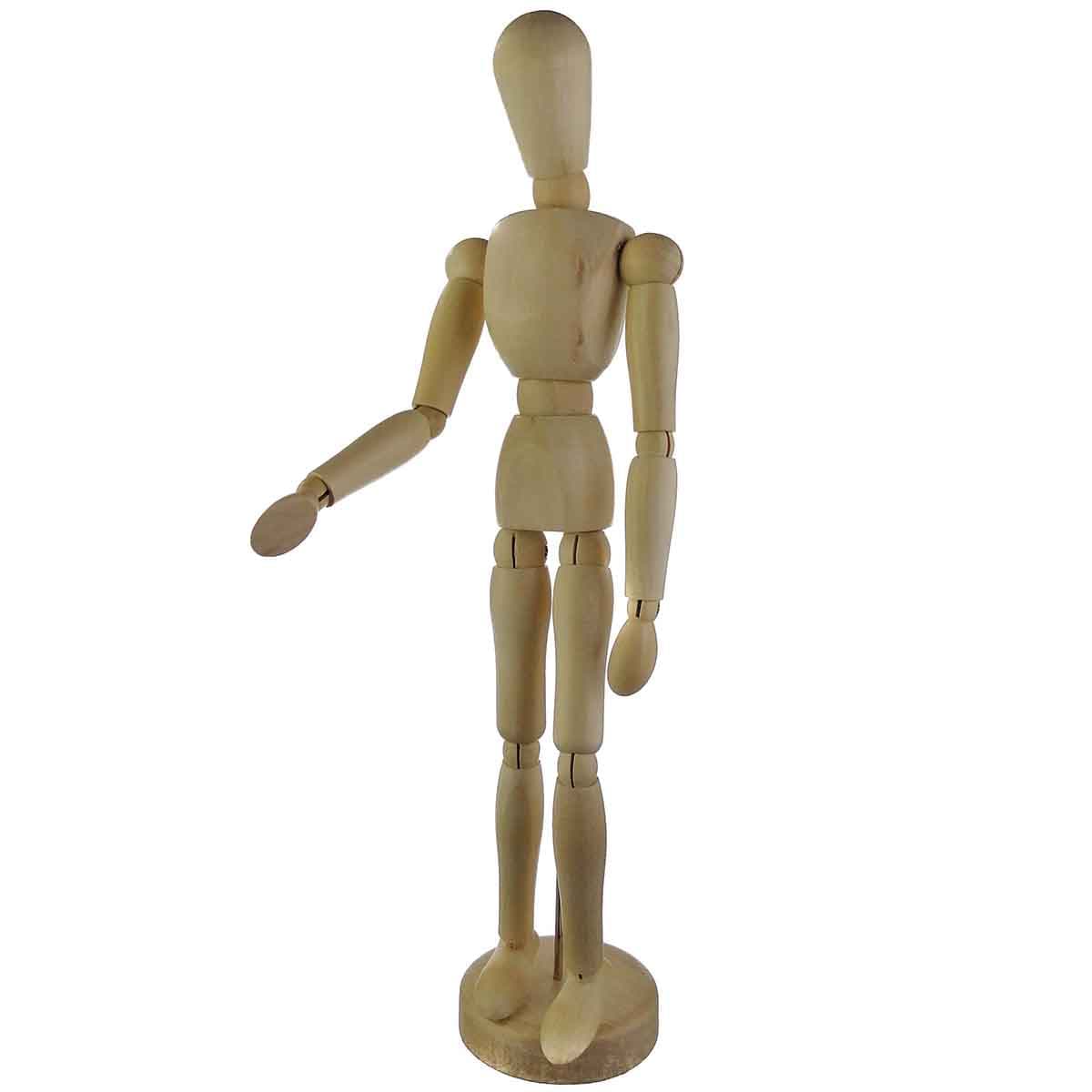 آدمک چوبی طراحی سایز 14 سانتیمتر (manikin male 5.5in) — تصویر ۲