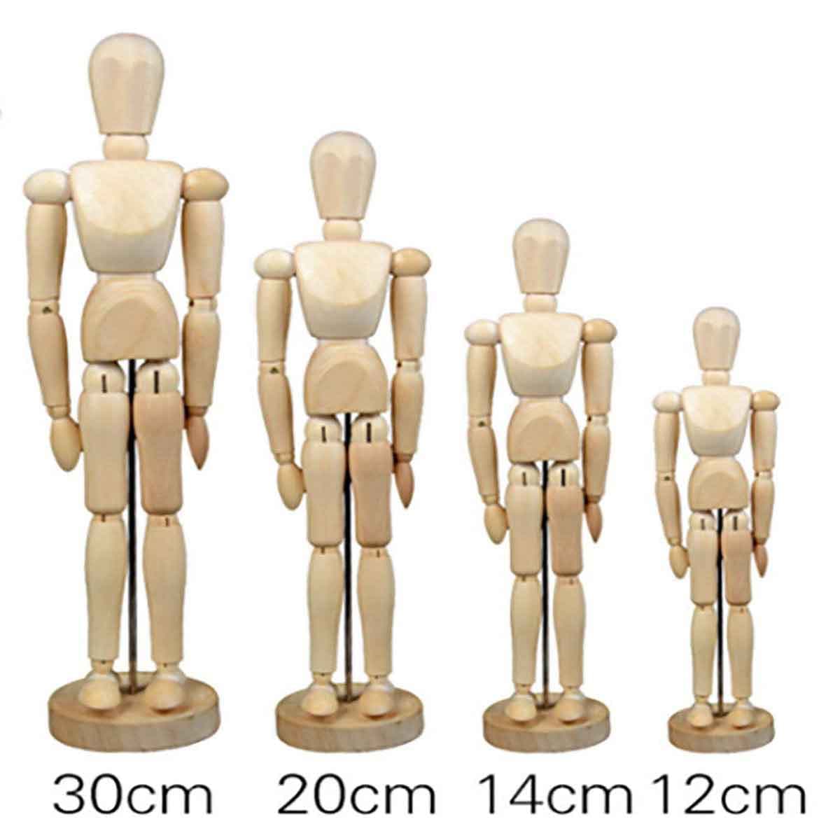 آدمک چوبی طراحی سایز 20 سانتیمتر (wooden manikin) — تصویر ۶