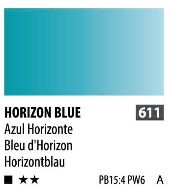 آبرنگ فوق آرتیست شین هان PWC سری A رنگ (horizon blue611) — تصویر ۲