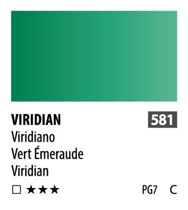 آبرنگ فوق آرتیست شین هان PWC سری C رنگ (viridian581) — تصویر ۲