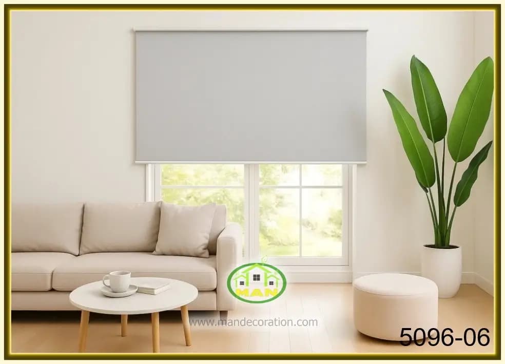 شید زبرا اسکرین ساده طوسی روشن کد:509606 — تصویر ۲