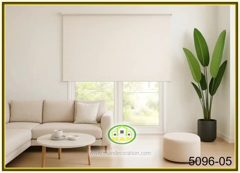 شید زبرا اسکرین ساده کرم سفید کد:509605 — تصویر ۲
