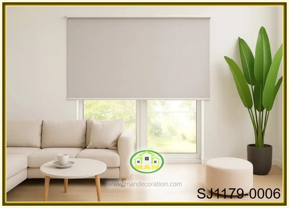 شید زبرا ساده طوسی تیره کد: sj011790006 — تصویر ۲