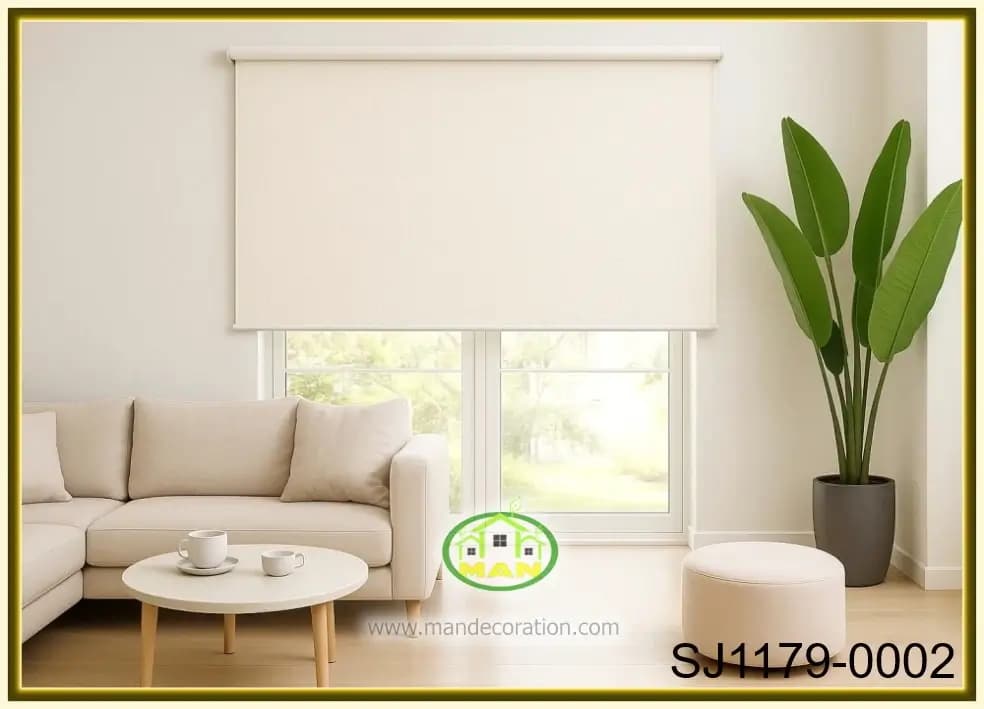 شید زبرا ساده کرم کد:sj011790002 — تصویر ۲