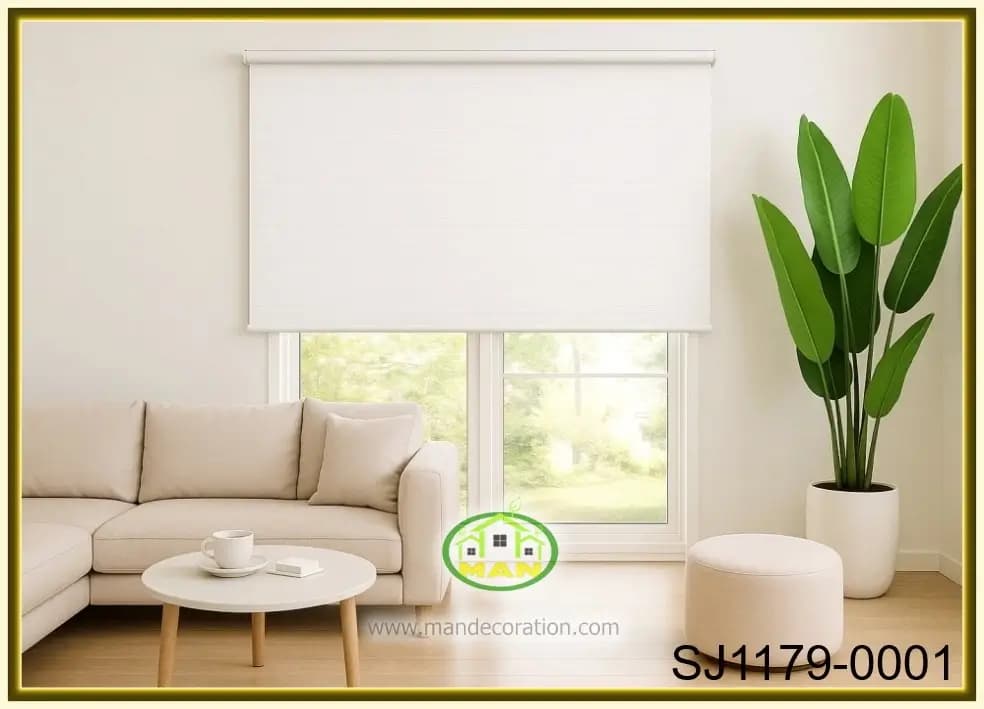 شید زبرا ساده سفید کد:sj011790001 — تصویر ۲