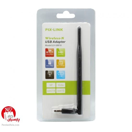 کارت شبکه usb بی سیم پیکس لینک مدل LV-UW10