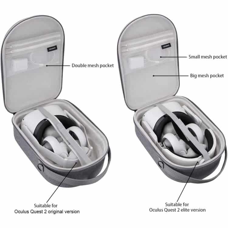کیف مسافرتی Cevanace مخصوص Oculus Quest 2 – خاکستری — تصویر ۵