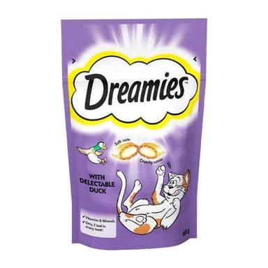 تشویقی گربه بالغ دریمز طعم اردک وزن 60 گرم Dreamies — تصویر ۲