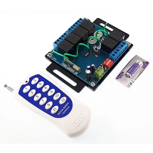 گیرنده و ریموت 6 کانال 315MHz کد لرن