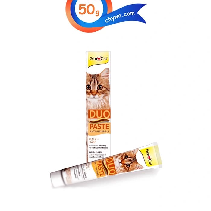 خمیر مالت گربه جیم کت طعم پنیر مدل آنتی هیربال وزن 50 گرم GimCat Duo Paste Anti Hairball