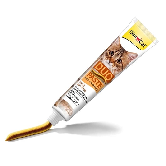 خمیر مالت گربه جیم کت طعم پنیر مدل آنتی هیربال وزن 50 گرم GimCat Duo Paste Anti Hairball — تصویر ۲