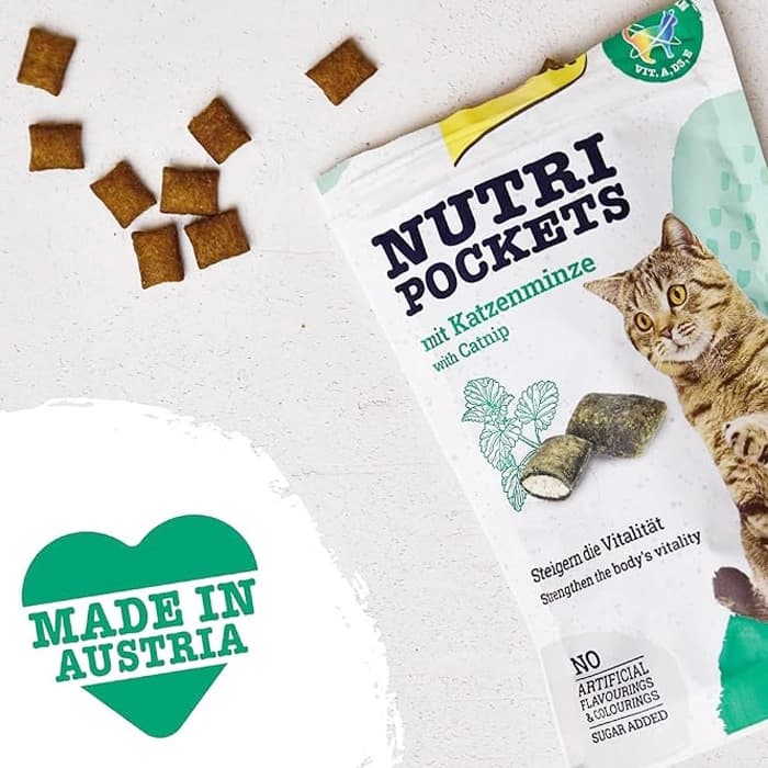 تشویقی گربه جیم کت طعم کت نیپ حاوی مولتی ویتامین وزن 60 گرم GimCat Nutri Pockets — تصویر ۴