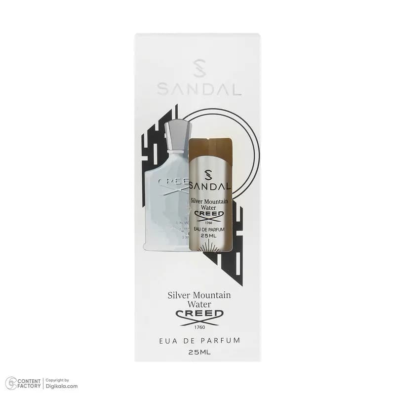 عطر جیبی مردانه صندل مدل silver mountain با رایحه خنک حجم 25 میلی‌لیتر — تصویر ۵