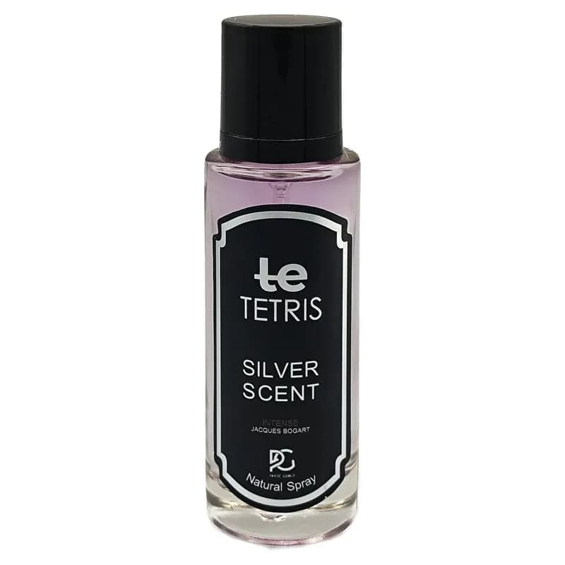 عطر جیبی مردانه تتریس مدل سیلورسنت بارایحه تلخ حجم 35 میلی لیتر