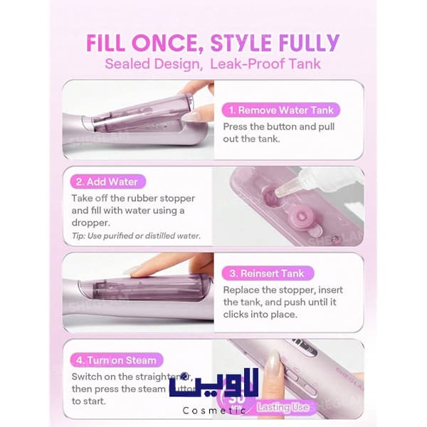 برس پیچ بخار دار شیگلم SHEGLAM مدل هیدرو شات Hydra Shot Steam Blowout Brush Pro [اصل] — تصویر ۳