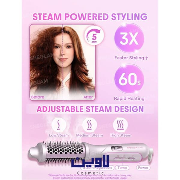 برس پیچ بخار دار شیگلم SHEGLAM مدل هیدرو شات Hydra Shot Steam Blowout Brush Pro [اصل] — تصویر ۷