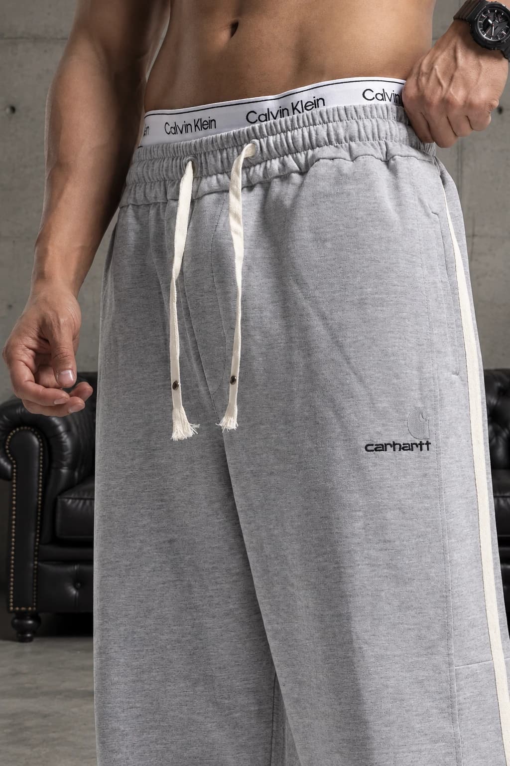 اسلش بگ کارهارت (carhartt) طوسی ملانژ — تصویر ۳