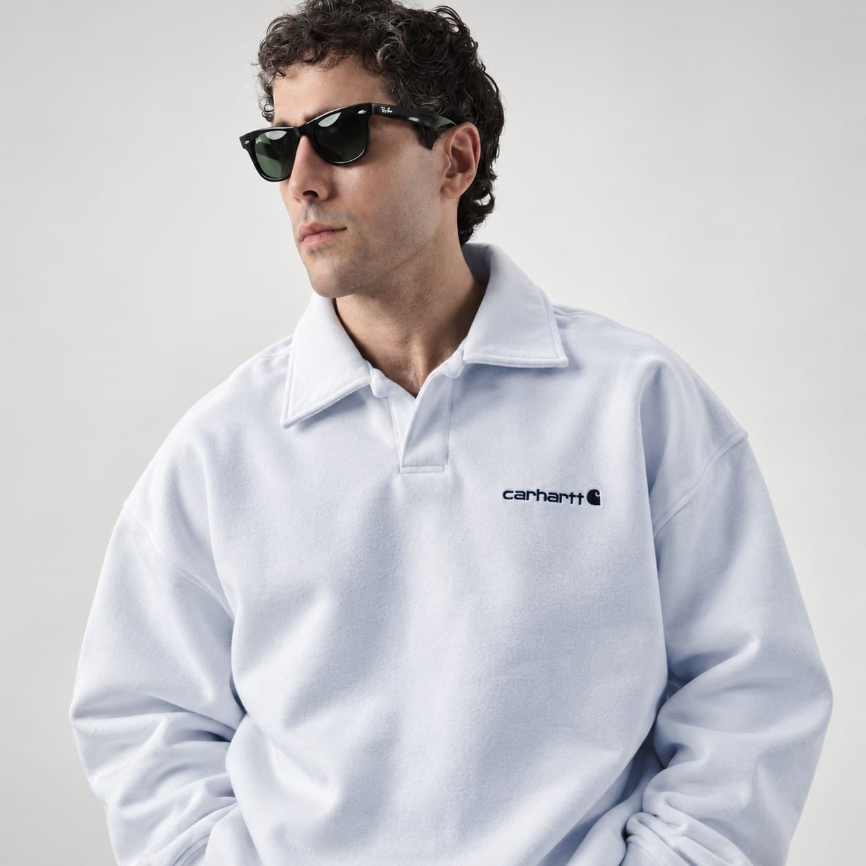 بلوز یقه دار کارهارت (carhartt) آسمونی — تصویر ۲