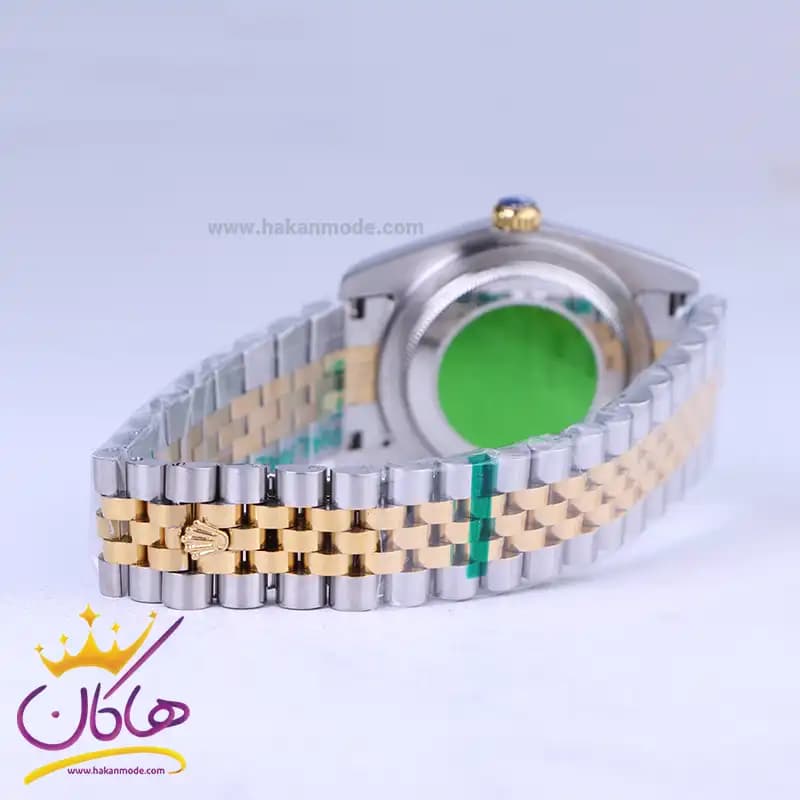 ساعت رولکس مردانه فلزی دیت جاست نقره ای طلایی 4043/41 — تصویر ۲