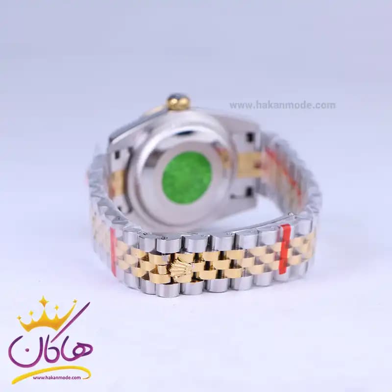ساعت رولکس زنانه فلزی دیت جاست نقره ای طلایی 4042/58 — تصویر ۲