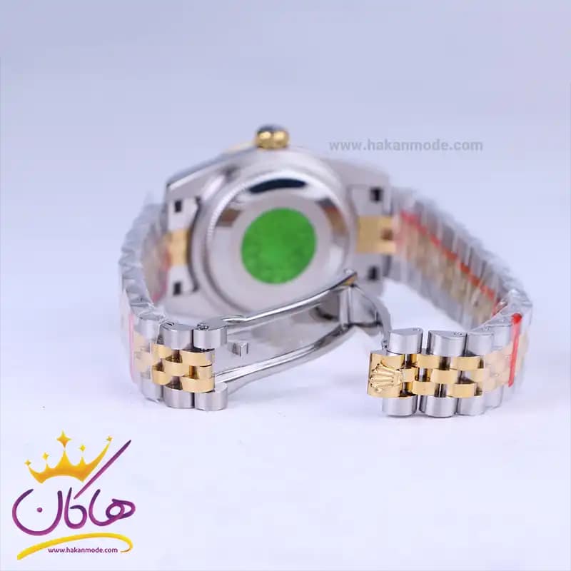 ساعت رولکس زنانه فلزی دیت جاست نقره ای طلایی 4042/58 — تصویر ۳
