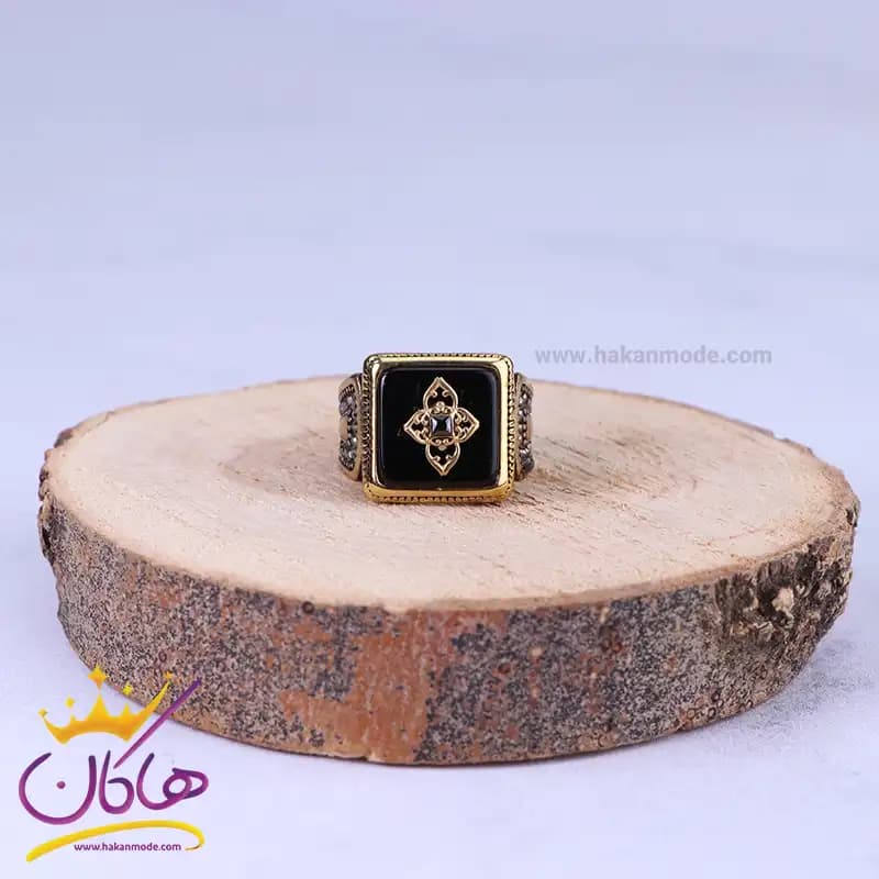 انگشتر استیل مردانه طلایی st36385