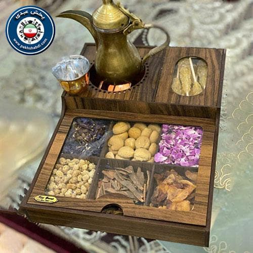 جعبه تی بگ چوبی وارمردار مستطیل — تصویر ۲