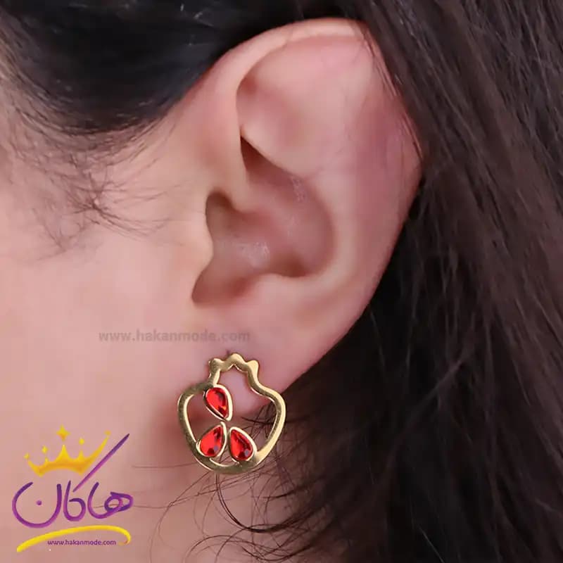 نیم ست استیل زنانه طرح انار | کد cr799 — تصویر ۲