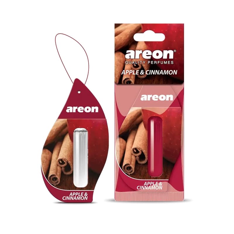 خوشبوکننده کارتی آرئون AREON سری قطره‌ای رایحه سیب دارچین Apple Cinnamon