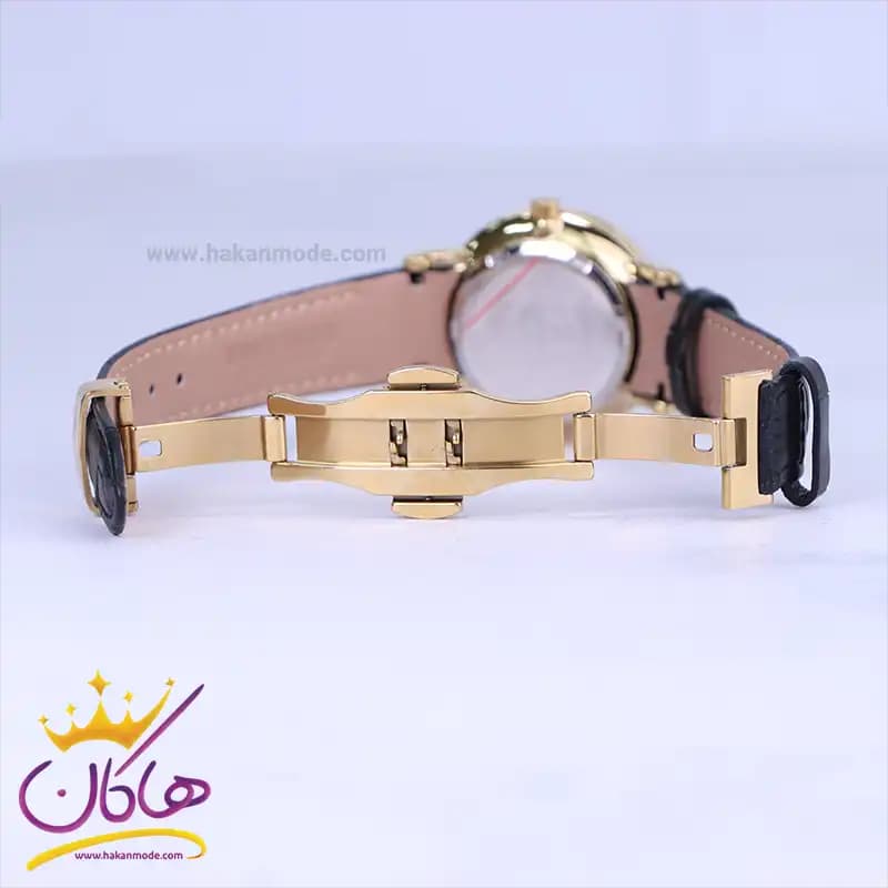 ساعت مچی عقربه ای رومانسون زنانه بند چرم مشکی L 2090/1/1 — تصویر ۳