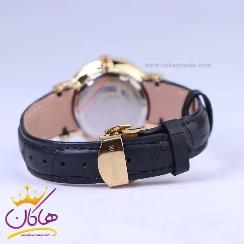 ساعت مچی عقربه ای رومانسون زنانه بند چرم مشکی L 2090/1/1 — تصویر ۲