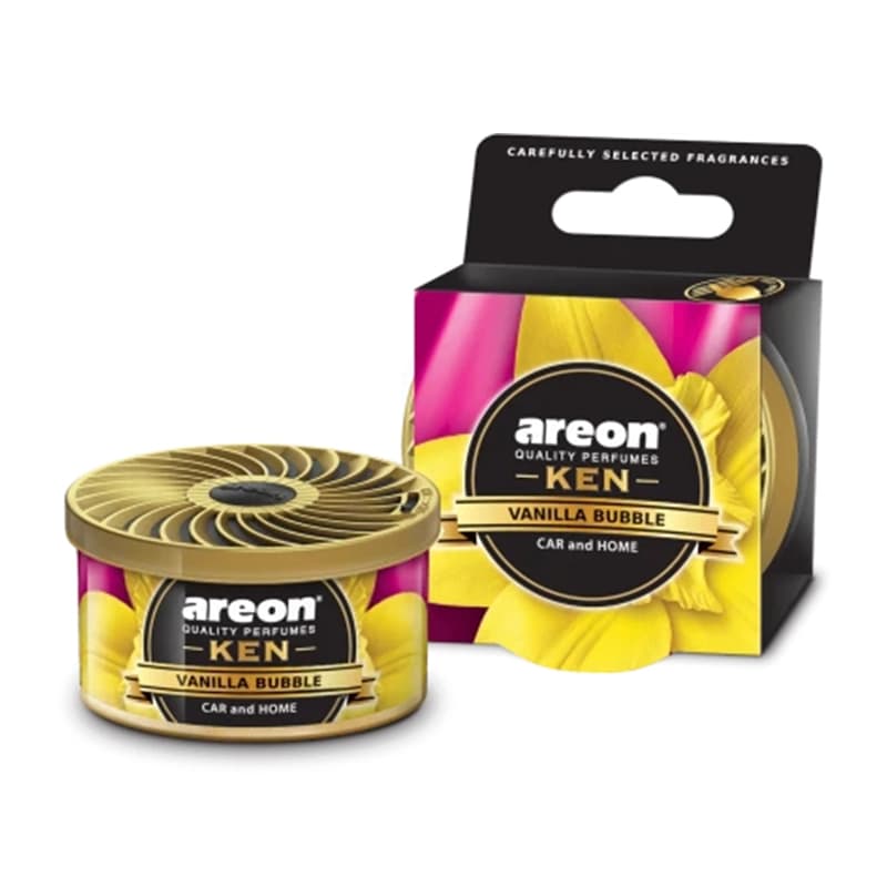 خوشبوکننده ماشین کنسروی آرئون AREON سری KEN رایحه وانیلا بابل Vanilla Bubble
