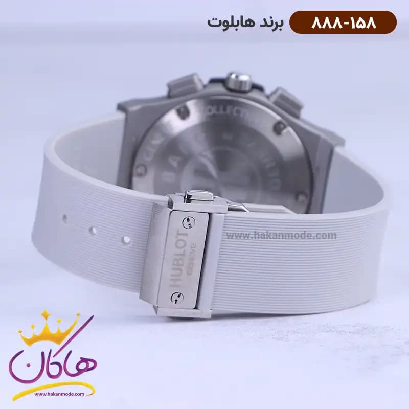 ساعت عقربه ای هابلوت مردانه بند رابر طوسی کرنوگراف 888/158 — تصویر ۲