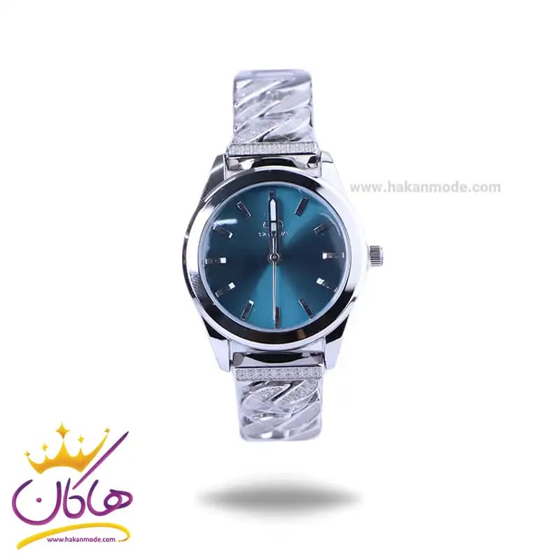 ساعت عقربه ای سولیدا زنانه بند استیل نقره ای صفحه سبز S4141/2