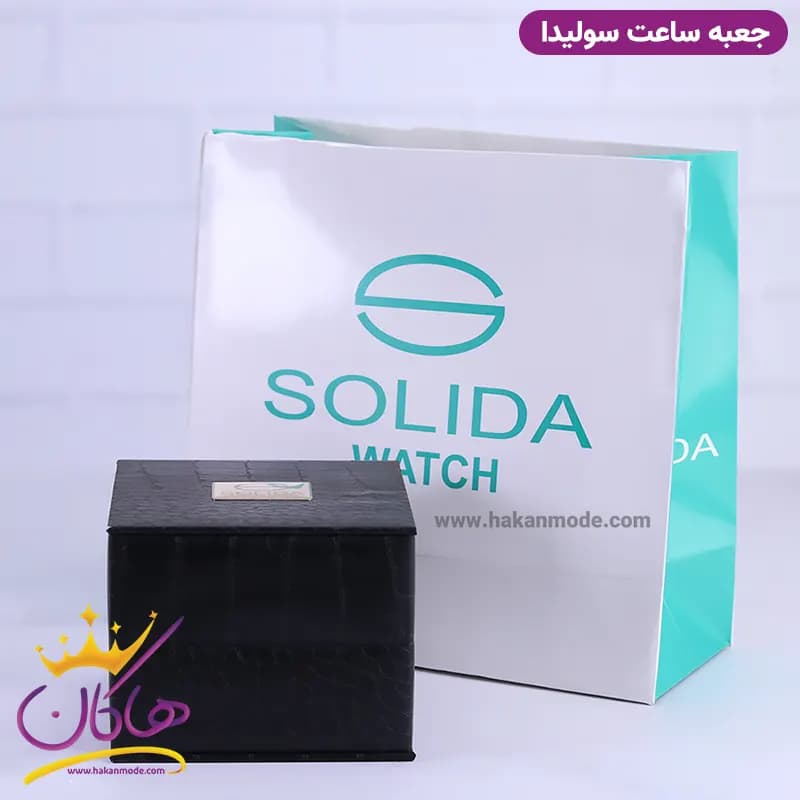 ساعت عقربه ای سولیدا زنانه بند استیل نقره ای صفحه سبز S4141/2 — تصویر ۴