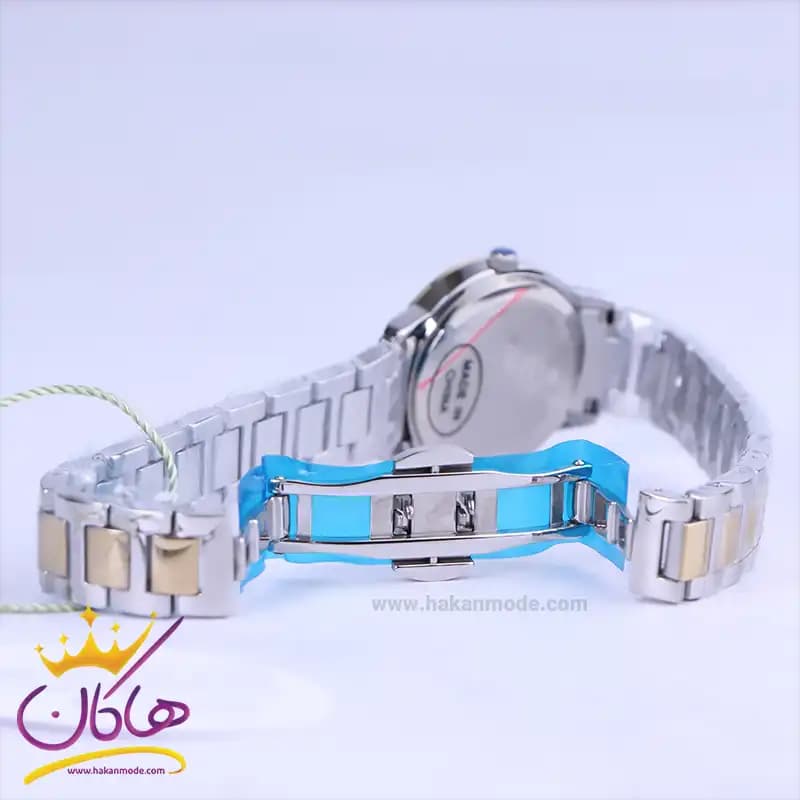 ساعت مچی سولیدا زنانه استیل نقره ای طلایی صفحه سبز S4132/7 — تصویر ۳