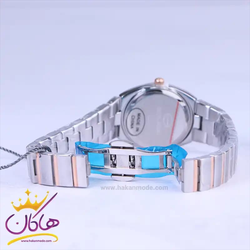 ساعت مچی سولیدا زنانه استیل نقره ای رزگلد صفحه سورمه ای S4137/7 — تصویر ۳