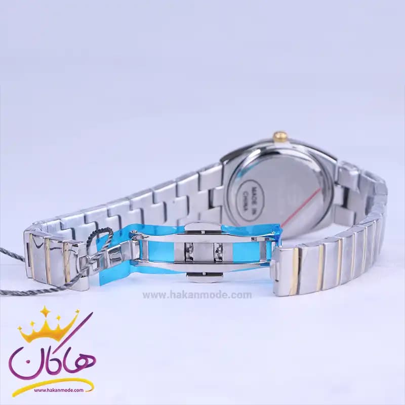 ساعت مچی سولیدا زنانه استیل نقره ای طلایی صفحه سبز S4137/6 — تصویر ۳