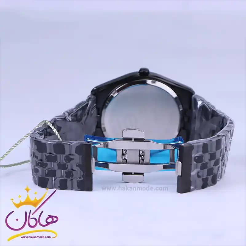 ساعت مچی عقربه ای سولیدا ست بند استیل مشکی 2140 — تصویر ۳